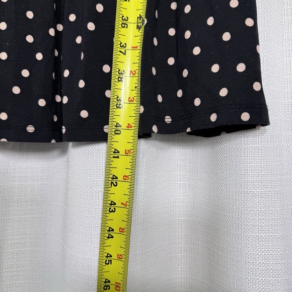 Boden Abigail Dress Womens 10R Polka Dot Navy Pink Midi Long Sleeve Jersey Knit - Picture 13 of 16